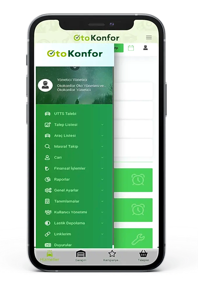 Filo Yönetimi Mobil Ekran Görüntüsü